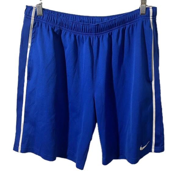 Nike Shorts Men's Large Blue Epic Knit Training Athletic Gym Active 646151-480 - Picture 1 of 11